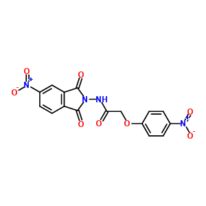 Acetamide,n-(1,3-dihydro-5-nitro-1,3-dioxo-2h-isoindol-2-yl)-2-(4-nitrophenoxy)- Structure,84160-99-6Structure