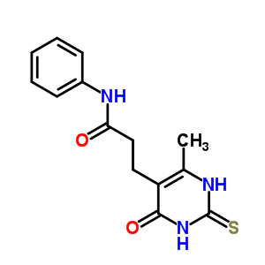 3-(4-Methyl-6-oxo-2-sulfanylidene-3h-pyrimidin-5-yl)-n-phenyl-propanamide Structure,844-74-6Structure