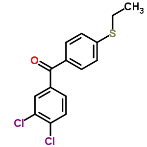 3,4-Dichloro-4-(ethylthio)benzophenone Structure,844885-36-5Structure