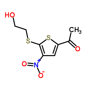 1-[5-[(2-hYdroxyethyl)thio]-4-nitro-2-thienyl]ethan-1-one Structure,845266-22-0Structure