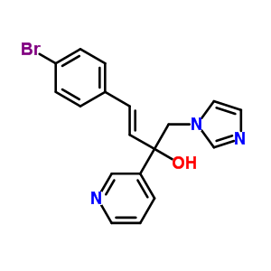 (3E)-4-(4-bromophenyl)-1-(1h-imidazol-1-yl)-2-pyridin-3-ylbut-3-en-2-ol Structure,847670-72-8Structure