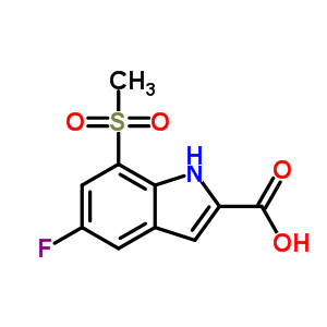 5-Fluoro-7-(methylsulfonyl)-1H-indole-2-carboxylic acid Structure,849035-87-6Structure