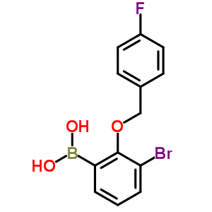 3-Bromo-2-(4-fluorobenzyloxy)phenylboronic acid Structure,849052-22-8Structure