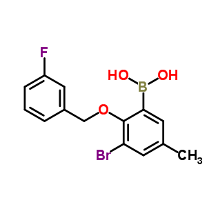 3-Bromo-2-(3-fluorobenzyloxy)-5-methylphenylboronic acid Structure,849062-40-4Structure