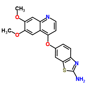 6-(6,7-Dimethoxyquinolin-4-yloxy)benzo[d]thiazol-2-amine Structure,849218-63-9Structure