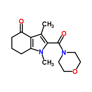 4H-indol-4-one,1,5,6,7-tetrahydro-1,3-dimethyl-2-(4-morpholinylcarbonyl)- Structure,84990-23-8Structure