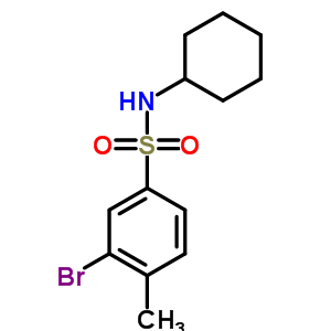 N-cyclohexyl 3-bromo-4-methylbenzenesulfonamide Structure,850429-69-5Structure