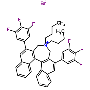 (S)-4,4-二丁基-2,6-二(3,4,5-三氟苯基)-4,5-二氫-3H-二萘并[7,6,1,2-C去]氮雜卓鎓溴化物結(jié)構(gòu)式_851942-89-7結(jié)構(gòu)式