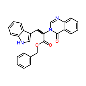 Benzyl 3-(1h-indol-3-yl)-2-(4-oxoquinazolin-3-yl)propanoate Structure,85612-31-3Structure