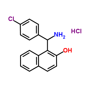 1-[Amino-(4-chloro-phenyl)-methyl]-naphthalen-2-ol hydrochloride Structure,856209-29-5Structure