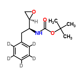 (2S,3S)-3-Boc-氨基-1,2-環(huán)氧基-4-苯基-d5-丁烷結(jié)構(gòu)式_856765-76-9結(jié)構(gòu)式