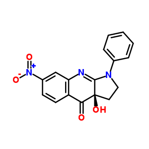 (3As)-3a-hydroxy-7-nitro-1-phenyl-1,2,3,3a-tetrahydro-4h-pyrrolo[2,3-b]quinolin-4-one Structure,856925-75-2Structure