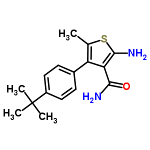 2-Amino-4-(4-tert-butylphenyl)-5-methylthiophene-3-carboxamide Structure,861451-49-2Structure