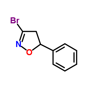 3-Bromo-4,5-dihydro-5-phenylisoxazole Structure,86256-88-4Structure