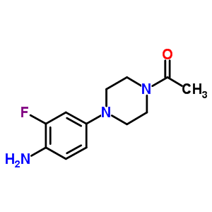 1-[4-(4-Amino-2-fluorophenyl)-1-piperazinyl]ethanone Structure,864146-95-2Structure