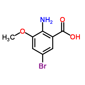 2-Amino-5-bromo-3-methoxybenzoic acid Structure,864293-44-7Structure