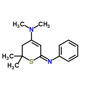 2H-thiopyran-4-amine,3,6-dihydro-n,n,2,2-tetramethyl-6-(phenylimino)- Structure,86795-94-0Structure