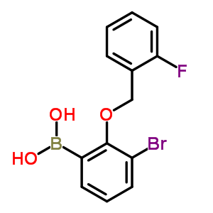 3-Bromo-2-(2-fluorobenzyloxy)phenylboronic acid Structure,870778-86-2Structure