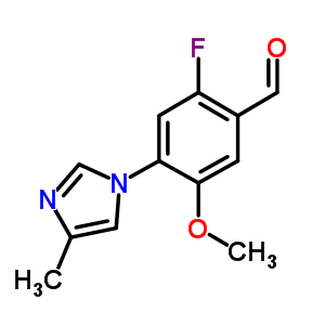 Benzaldehyde, 2-fluoro-5-methoxy-4-(4-methyl-1H-imidazol-1-yl)- Structure,870851-52-8Structure