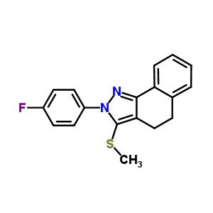 2-(4-Fluorophenyl)-3-methylthio-4,5-dihydro-2h-benzo[g]indazole Structure,871110-10-0Structure