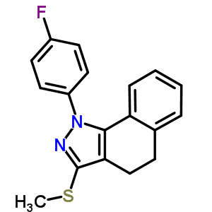 1-(4-Fluorophenyl)-3-methylthio-4,5-dihydro-1h-benzo[g]indazole Structure,871110-22-4Structure