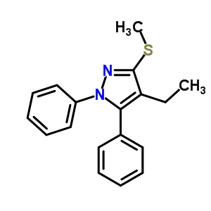 1,5-Diphenyl-4-ethyl-3-methylthio-1h-pyrazole Structure,871110-28-0Structure