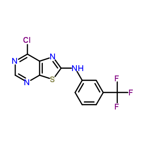 (7-Chlorothiazolo[5,4-d]pyrimidin-2-yl)-(3-trifluoromethylphenyl)amine Structure,871266-82-9Structure