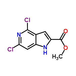 1H-Pyrrolo[3,2-c]pyridine-2-carboxylic acid, 4,6-dichloro-, methyl ester Structure,871583-20-9Structure