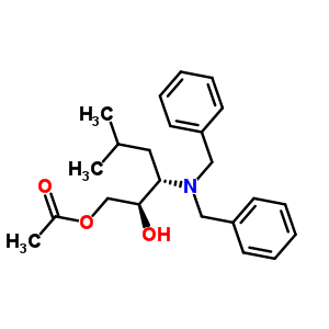 Acetic acid (2r,3s)-3-dibenzylamino-2-hydroxy-5-methylhexyl ester Structure,871948-93-5Structure