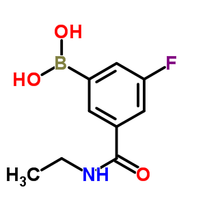 5-(乙基氨基甲酰)-3-氟苯硼酸結(jié)構(gòu)式_874219-38-2結(jié)構(gòu)式