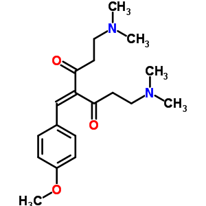 3,5-Heptanedione, 1,7-bis(dimethylamino)-4-[(4-methoxyphenyl)methylene]-, dihydrochloride Structure,87497-29-8Structure