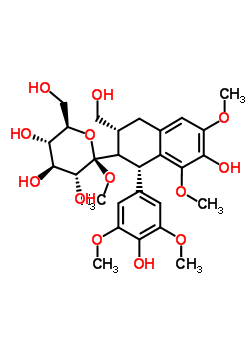 (+)-南燭木樹脂酚 9’-O-葡萄糖甙結構式_87585-32-8結構式