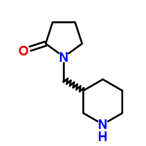 1-Piperidin-3-ylmethyl-pyrrolidin-2-one Structure,876709-32-9Structure