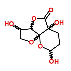 3,5A,8-trihydroxyhexahydro-2h,5h-furo(3,2:2,3)furo(3,4-b)pyran-5-one Structure,87702-51-0Structure