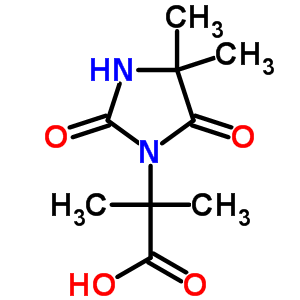 2-(4,4-Dimethyl-2,5-dioxo-1-imidazolidinyl)-2-methylpropanoic acid Structure,87783-57-1Structure