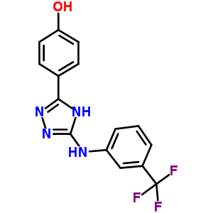 4-(5-(3-(Trifluoromethyl)phenylamino)-4h-1,2,4-triazol-3-yl)phenol Structure,877874-79-8Structure