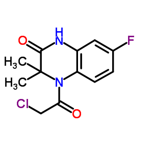 4-(Chloroacetyl)-7-fluoro-3,4-dihydro-3,3-dimethyl-2(1h)-quinoxalinone Structure,878292-19-4Structure