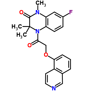 7-Fluoro-3,4-dihydro-4-[(5-isoquinolinyloxy)acetyl]-1,3,3-trimethyl-2(1h)-quinoxalinone Structure,878292-27-4Structure