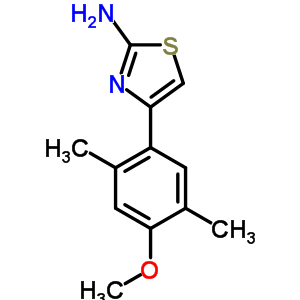 4-(4-Methoxy-2,5-dimethyl-phenyl)-thiazol-2-ylamine Structure,879053-77-7Structure