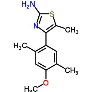 4-(4-Methoxy-2,5-dimethyl-phenyl)-5-methyl-thiazol-2-ylamine Structure,879053-84-6Structure