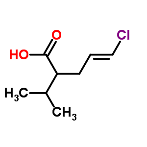 (E)-5-氯-2-異丙基-4-戊烯酸結構式_87953-16-0結構式