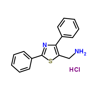 (2,4-Diphenyl-1,3-thiazol-5-yl)methylamine hydrochloride Structure,879896-44-3Structure