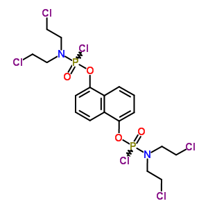 N-[[5-[bis(2-chloroethyl)amino-chloro-phosphoryl]oxynaphthalen-1-yl]oxy-chloro-phosphoryl]-2-chloro-n-(2-chloroethyl)ethanamine Structure,88181-22-0Structure