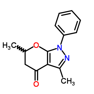 Pyrano[2,3-c]pyrazol-4(1h)-one,5,6-dihydro-3,6-dimethyl-1-phenyl- Structure,88185-07-3Structure