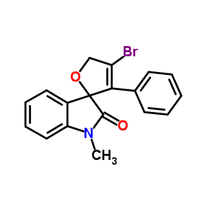 4-Bromo-1’-methyl-3-phenyl-spiro[furan-2(5h),3’-[3h]indol ]-2’(1’h)-one Structure,882041-53-4Structure