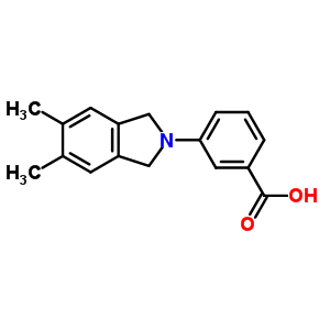 3-(5,6-Dimethyl-1,3-dihydro-2h-isoindol-2-yl)benzoic acid Structure,884497-56-7Structure