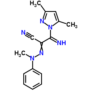 3-(3,5-Dimethylpyrazol-1-yl)-3-imino-2-(methyl-phenyl-hydrazinylidene)propanenitrile Structure,88482-52-4Structure