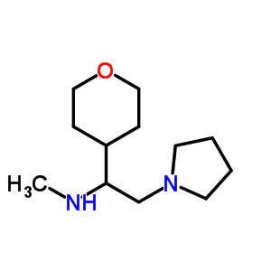 Methyl-[2-pyrrolidin-1-yl-1-(tetrahydro-pyran-4-yl)-ethyl]-amine Structure,885951-13-3Structure