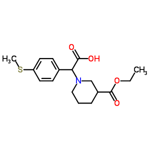 1-[cArboxy-(4-methylsulfanyl-phenyl)-methyl]-piperidine-3-carboxylic acid ethyl ester Structure,886363-60-6Structure