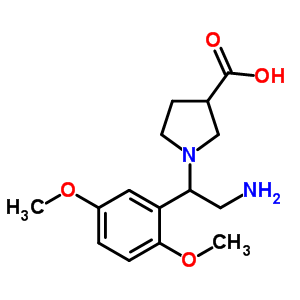 1-[2-aMino-1-(2,5-dimethoxy-phenyl)-ethyl]-pyrrolidine-3-carboxylic acid Structure,886363-82-2Structure